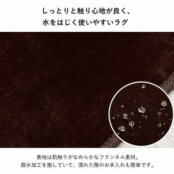 ラグ 選べる 厚み 約185×185 厚さ2.3cm　正方形 撥水 ホットカーペッ 厚み選べる 撥水ラグ ウード 送料無料-1