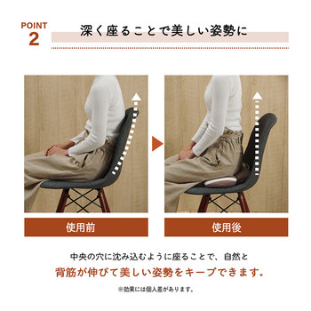 クッション 約40cm丸 穴あき 円座 花 シンプル もっちり 低反発 ウレタン オフィス ドライブ エルマー 花円座 送料無料-2