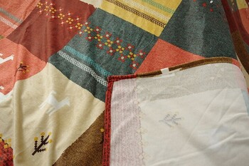 こたつカバー 上掛けタイプ 約210×290m ギャッベ柄 ノルディック シンシア 上掛 送料無料-15