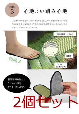 インソール ジュニア メンズ レディース 消臭 抗菌 い草インソール ネイビー い草インソール 2個セット 送料無料-4