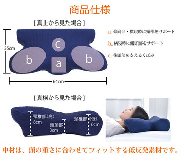 5WAY枕 いびき軽減低反発枕 送料無料-5