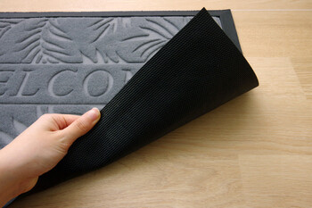 新生活 玄関マット リーフ柄 屋外用 ステイブラウン約40×60cm 送料無料-7