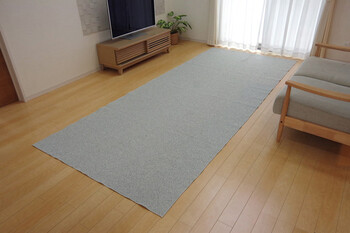 ラグ 新生活 ラグ カーペット 約140×340cmベージュ アロンジュ 裏 すべりにくい加工 ホットカーペット対応 送料無料-6