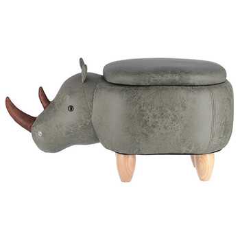 アニマルスツール 収納付き　サイ　ゾウ　ダイナソー 送料無料-3