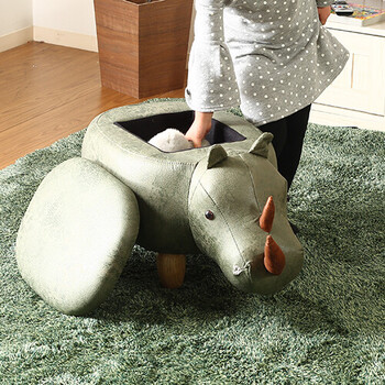 アニマルスツール 収納付き　サイ　ゾウ　ダイナソー 送料無料-6