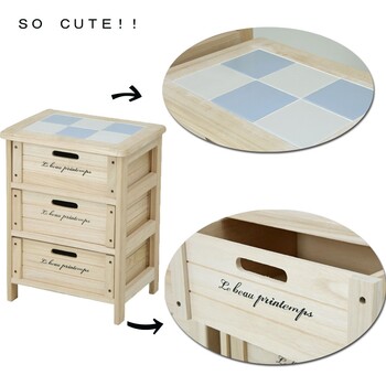 桐製マルチストッカー 木製4段ボックス 送料無料-1