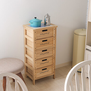 桐製マルチストッカー 木製4段ボックス 送料無料-3