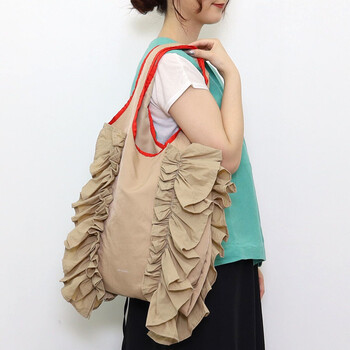 配色 フリルトートバッグ A4対応 定番 SMIRNASLI サミールナスリ 送料無料 即日発送-22