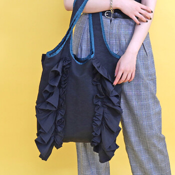 配色 フリルトートバッグ A4対応 定番 SMIRNASLI サミールナスリ 送料無料 即日発送-24