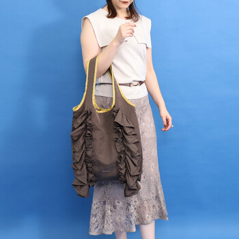 配色 フリルトートバッグ A4対応 定番 SMIRNASLI サミールナスリ 送料無料 即日発送-28