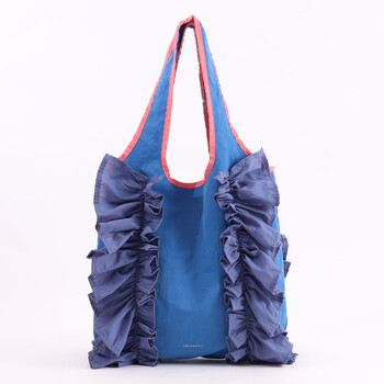 配色 フリルトートバッグ A4対応 定番 SMIRNASLI サミールナスリ 送料無料 即日発送-5