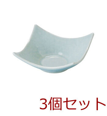 石目調 角型小付 中 青白磁 ビードロ灰釉 伊賀織部 日本製 3セット 送料無料-1
