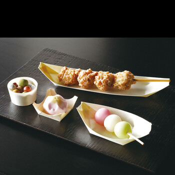 経木容器 ポプラ 角皿 100枚入 中 容器 パッケージ 送料無料-4