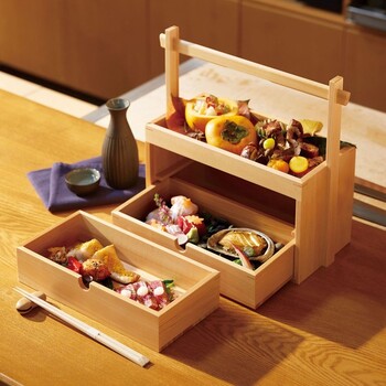 入荷予定　桧 引き出し弁当箱 日本製 送料無料-2