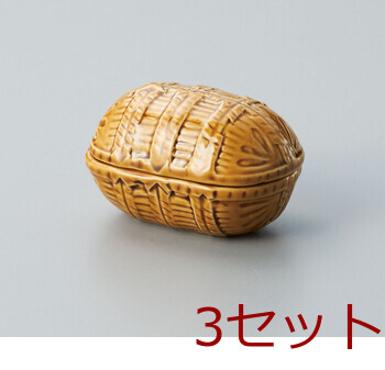 蓋付米俵珍味入 3セット 送料無料-2