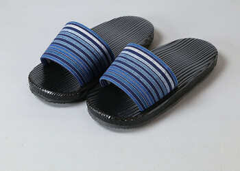 黒塗下駄 さくら麻の葉 縞 男性用 女性用 サンダル エクステリア雑貨 店舗備品 送料無料-3