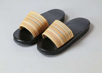 黒塗下駄 さくら麻の葉 縞 男性用 女性用 サンダル エクステリア雑貨 店舗備品 送料無料-4