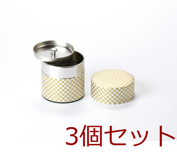 ぽッかん 絢爛 kenran S 市松 波 花 キッチン インテリア雑貨 お茶缶 日本製 3セット 送料無料-5