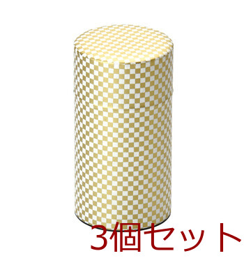 ぽッかん 絢爛 kenran L 市松 波 花 キッチン インテリア雑貨 お茶缶 日本製 3セット 送料無料-1