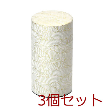 ぽッかん 絢爛 kenran L 市松 波 花 キッチン インテリア雑貨 お茶缶 日本製 3セット 送料無料-3