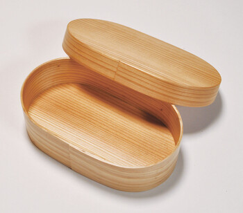 日本の弁当箱 網代小判 丸型 Cool Japan ナチュラルキッチン 日本製 送料無料-2