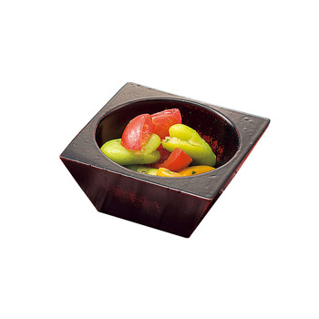 木製四角珍味入 根来 曙 キッチン 和食器 2セット 送料無料-4