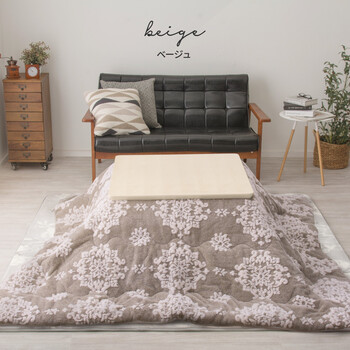 こたつ布団 約190×190cm 雪かわいい 姫系 北欧 リバーシブル シュシュ 送料無料-6