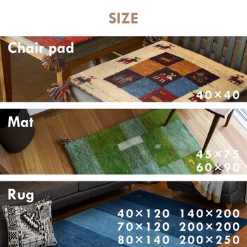 ラグ ラグ ギャッべ ラグ マット 約140×200cm GABBEH D3 羊毛 手織り 送料無料-5