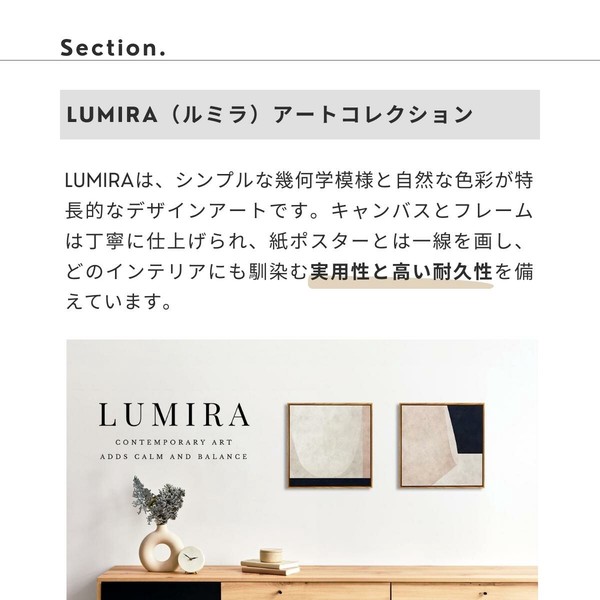 LUMIRA アートパネル 2枚1セット ミニマル モダン 北欧 インテリア ジャパンディ グレー ベージュ 送料無料-6