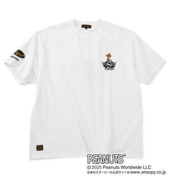 大きいサイズ FLAGSTAFF×PEANUTS スヌーピーコラボ半袖Tシャツ 3L 4L 5L 6L 8L ホワイト ラッピング可 送料無料 即日発送-1