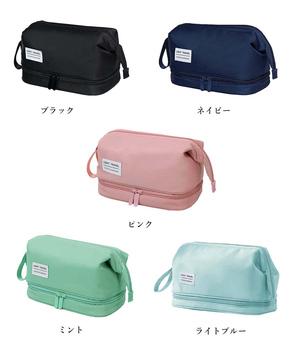 自立 化粧ポーチ 二段コスメポーチ 送料無料 即日発送-1