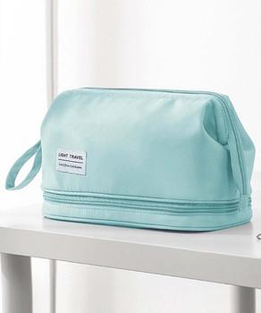 自立 化粧ポーチ 二段コスメポーチ 送料無料 即日発送-5