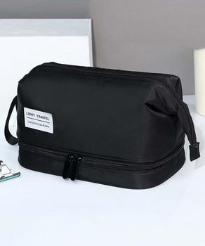 自立 化粧ポーチ 二段コスメポーチ 送料無料 即日発送-7