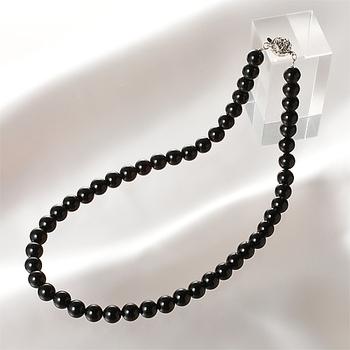 オニキスネックレス オニキス認定書付き 送料無料-1