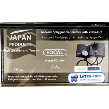 ＦＯＣＡＬ アネロイド血圧計 ＦＣ １００Ｖ ナイロンカフ ダークグレー 送料無料-1