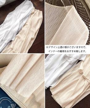 シアーロングカーディガン フレア袖羽織り 送料無料 即日発送-9