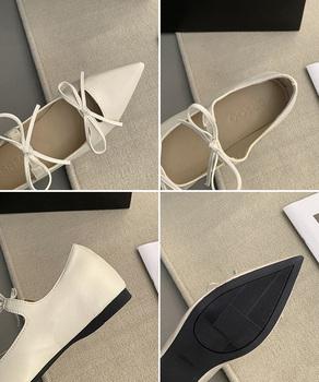 ダブルリボンパンプス美脚ポインテッドトゥ 送料無料 即日発送-9