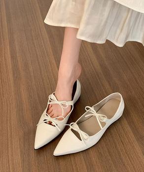 ダブルリボンパンプス美脚ポインテッドトゥ 送料無料 即日発送-4