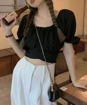 オフショルダーブラウス バックリボン夏服 送料無料 即日発送-2