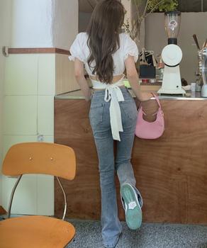 オフショルダーブラウス バックリボン夏服 送料無料 即日発送-7