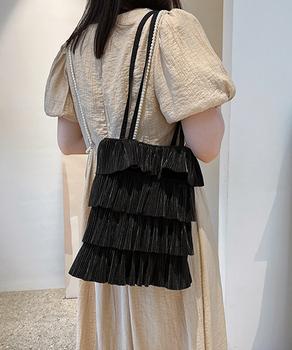 フリルトートバッグ レディース 肩掛け鞄 送料無料 即日発送-2