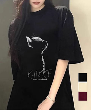 ビッグTシャツ レディース 半袖トップス 送料無料 即日発送-0