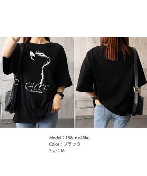 ビッグTシャツ レディース 半袖トップス 送料無料 即日発送-8