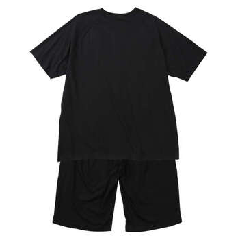 大きいサイズ PEANUTS 天竺ラグラン半袖Tシャツ+ハーフパンツ 3L 4L 5L 6L 8L ブラック ラッピング可 送料無料 即日発送-1