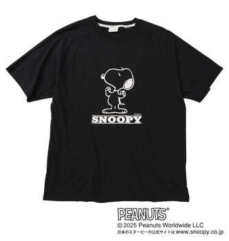 大きいサイズ PEANUTS 天竺ラグラン半袖Tシャツ+ハーフパンツ 3L 4L 5L 6L 8L ブラック ラッピング可 送料無料 即日発送-3