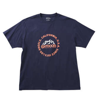 大きいサイズ OUTDOOR PRODUCTS 天竺半袖Tシャツ 3L 4L 5L 6L 7L 8L ネイビー ラッピング可 送料無料 即日発送-0