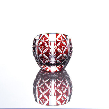 夢切子 千代口 赤 ルリ 黄 送料無料-3