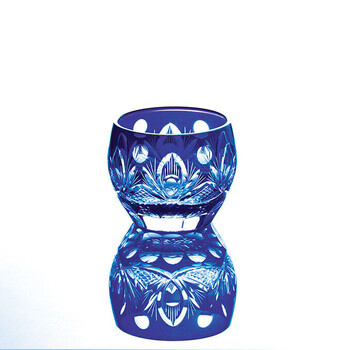 夢切子 千代口 赤 ルリ 黄 送料無料-4