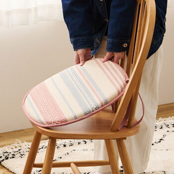 馬蹄クッション インド綿100% アルト 2カラー 約43×41cm 送料無料-11