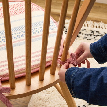 馬蹄クッション インド綿100% クラック 2カラー 約43×41cm 送料無料-14